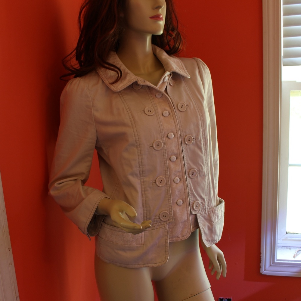 MARC JACOBS IVORY LINED BLAZER FLOWER DETAIL SZ.10